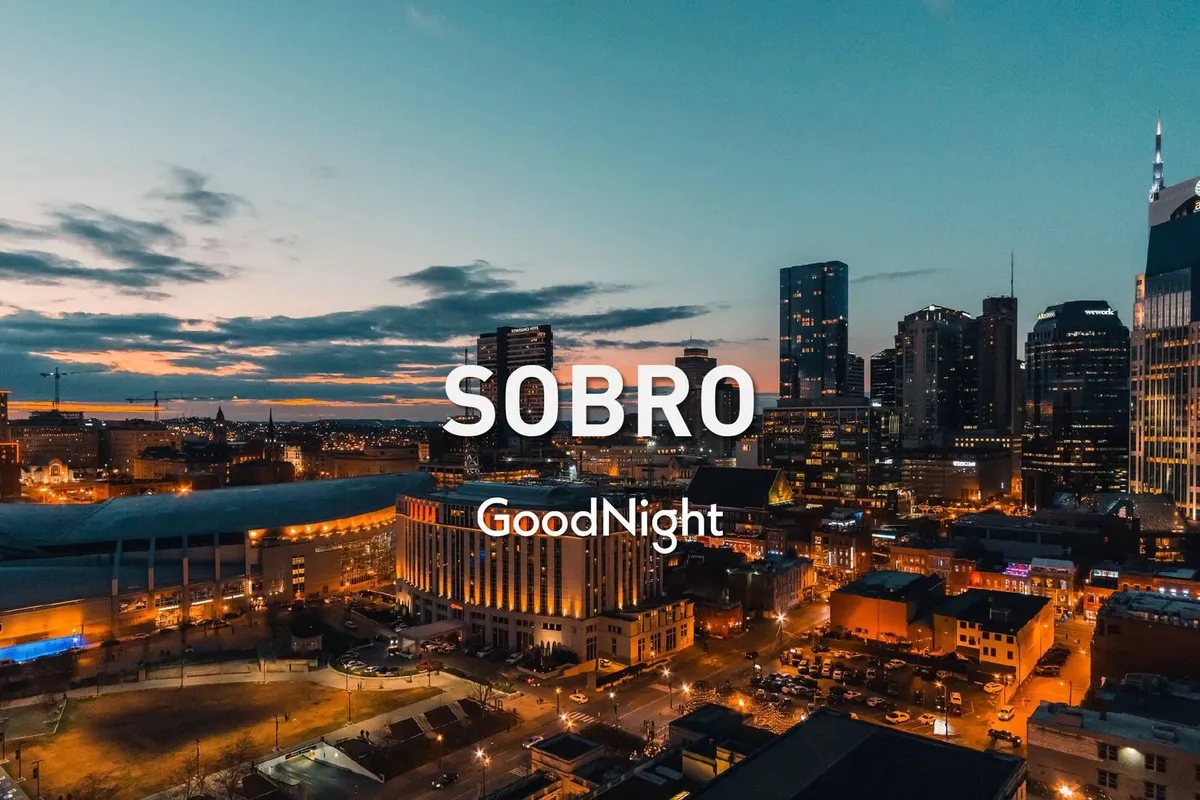 A stunning city skyline view at sunset, with buildings illuminated and the sky painted in warm hues, evoking the feeling of anticipation as evening approaches. The tranquil yet inviting atmosphere hints at the city's dynamic nightlife just beginning to awaken.
